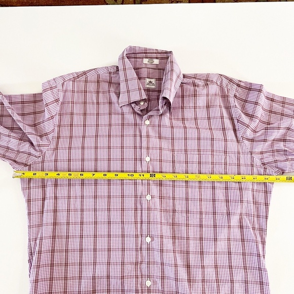 Peter Millar Purple Plaid Men's Check Button Down Long Sleeve Shirt Size M - Picture 7 of 9